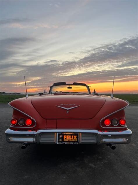 1958 Chevrolet Impala Convertible Red RWD Automatic impala Convertible ...