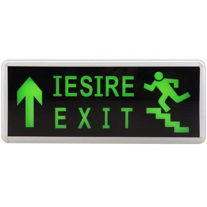 Lampa Iesire Exit Led Sageata Sus Trepte Scara Fata Cu Acumulator