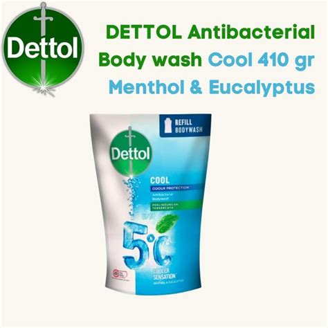 Dettol Sabun Mandi Cair Anti Bakteri Cool Menthol Eucalyptus 410g