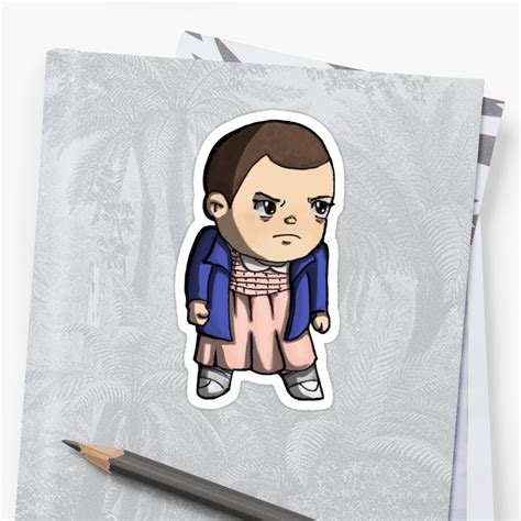 Stranger Things Eleven Sticker By Zladdsmith Redbubble