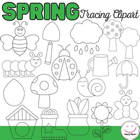 Spring Tracing Clipart Seasonal Clipart Made By Teachers