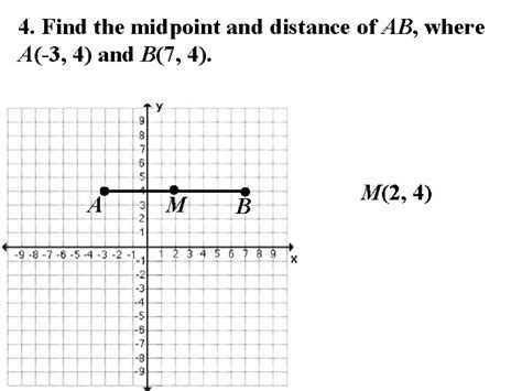 Unit 1 Using Midpoint And Distance Formulas Midpoint