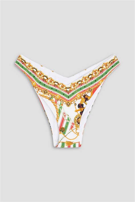 Camilla Embellished Printed Bikini Briefs The Outnet