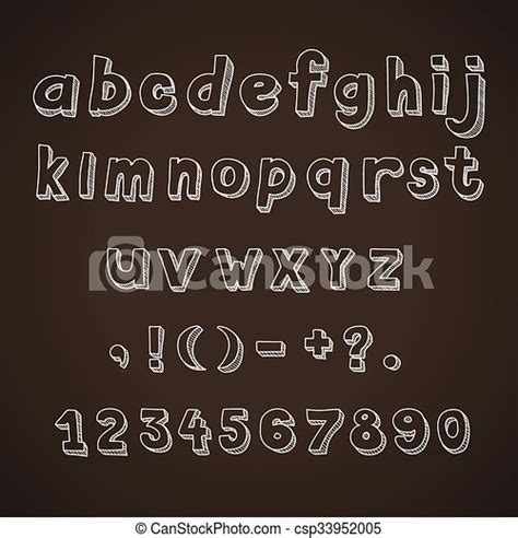 Hand Drawn Font Retro Alphabet Lowercase Vector Image Atelier Yuwa