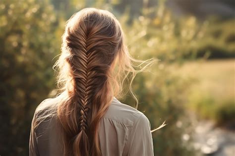 Premium Photo | Beautiful Fishbone braid hair style