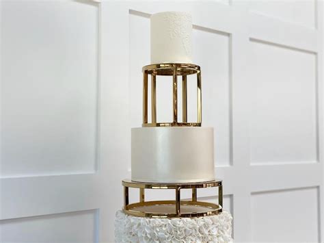 10 Round Cake Separator Metallic Gold Cake Stand Or Etsy Uk