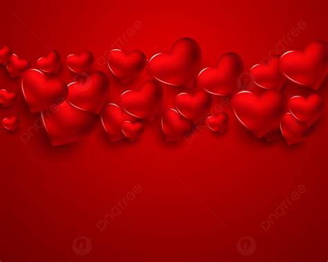 Red D Hearts Valentines Day Card Design Background Wallpaper Happy