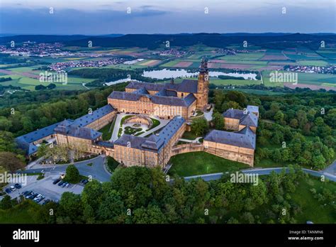 air west view  banz abbey alias kloster banz  bavaria germany
