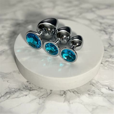 3PC Metal Butt Plug Steel Anal Dildo Diamond Jewel Smooth Sex Toy Princess Stone EBay