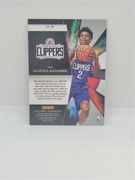 2018 19 Prizm Freshman Phenoms 15 Shai Gilgeous Alexander RC Rookie