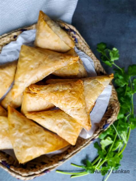 Baked Chicken Samosa With Phyllo Hungry Lankan