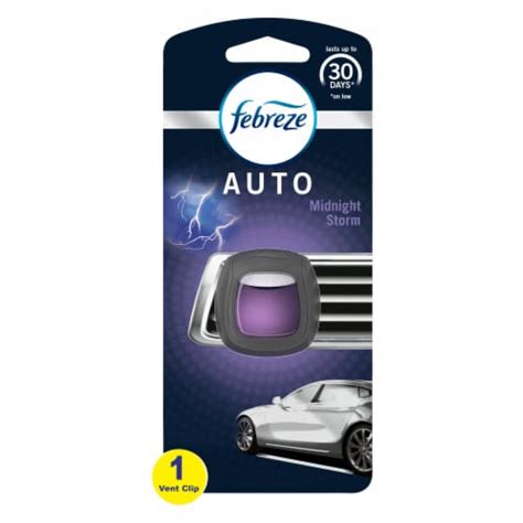 Febreze Midnight Storm Car Odor Eliminating Air Freshener Vent Clip