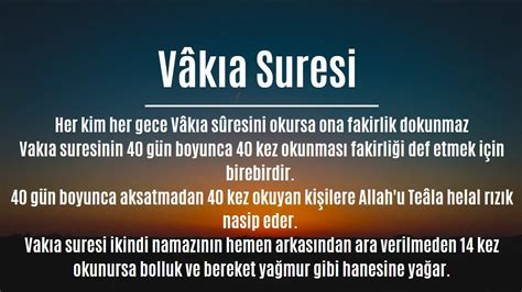 Vâkia Suresi Okunuşu ve Türkçe Meali