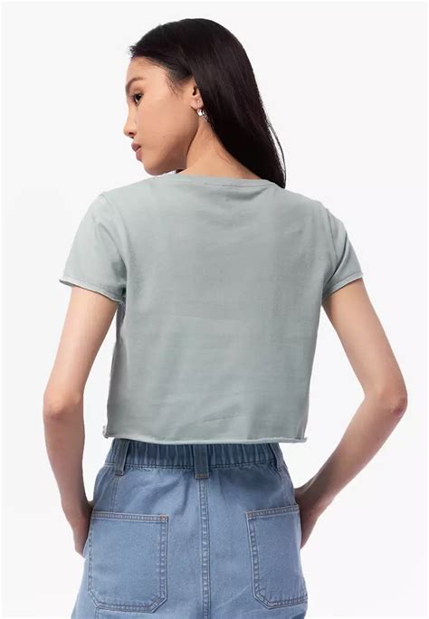 Jual COLORBOX Short Sleeve Crop T Shirt Original 2024 ZALORA Indonesia