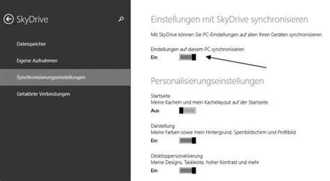 Pc Einstellungen Synchronisieren Einstellen Bzw Deaktivieren Und