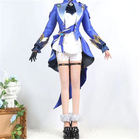 Genshin Impact Furina Cosplay Costume Hydro God Outfit Wig Shoes For