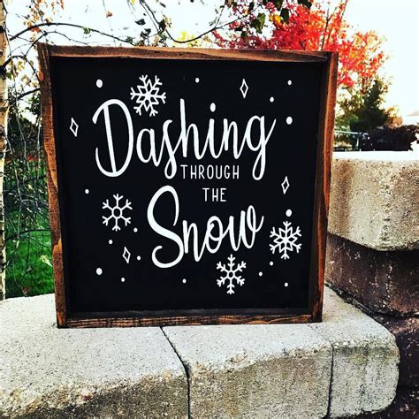 Dashing through the snow // sign // wooden sign // Christmas sign // customize sign ...