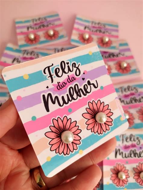 Kit 10 Cards Brinco Feliz Dia Da Mulher As Criativas