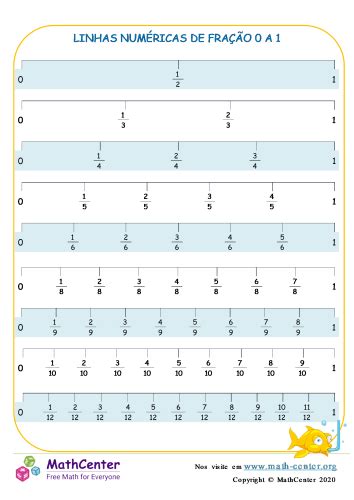 Quinto Ano Páginas De Aprendizagem Reta Numérica Com Frações Math Center