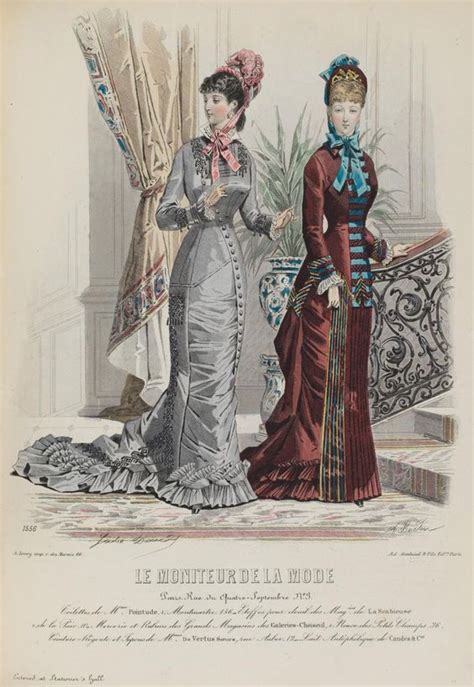 WikiVictorian On Twitter Fashion Plate From Le Moniteur De La Mode 1878