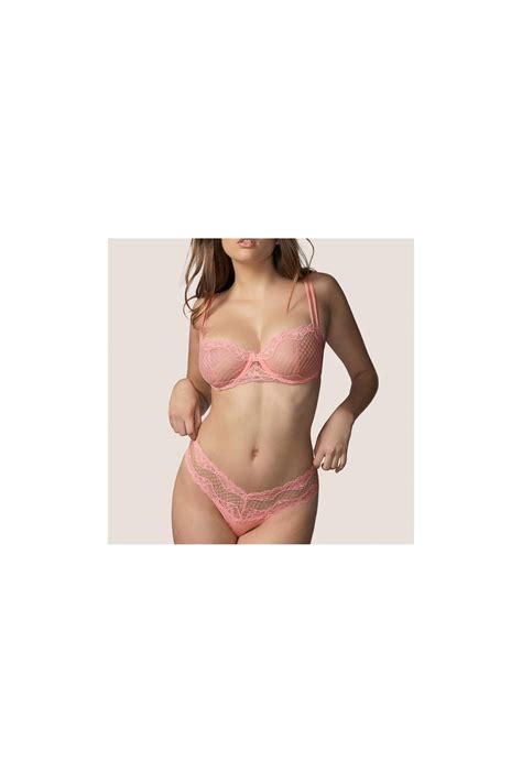 Pink Non Padded Balcony Bra Andres Sarda Sales Pink Lace Lingerie