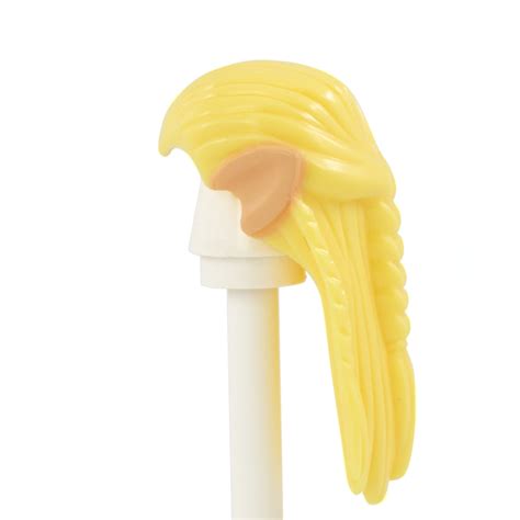 Long Blonde Hair With Light Skin Elf Ears Lego Minifigure Hair