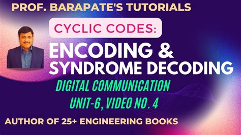 Encoding And Syndrome Decoding Cyclic Codes Youtube