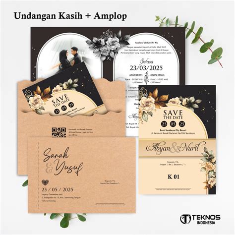 Jual Undangan Pernikahan Amplop Aesthetic Undangan Nikah Amplop Kasih