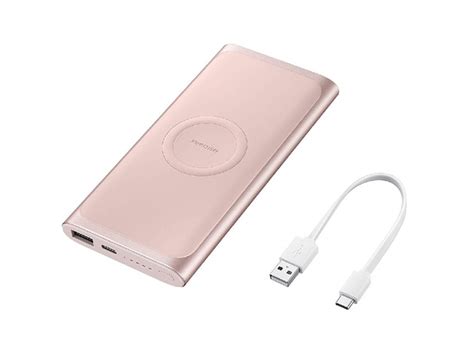 Samsung 2 In 1 Portable Fast Charge Wireless Charger And Battery Pack 10 000 Mah Pink