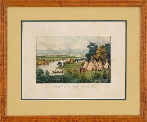 Lot CURRIER IVES SMALL FOLIO LITHOGRAPH SCENERY OF THE UPPER