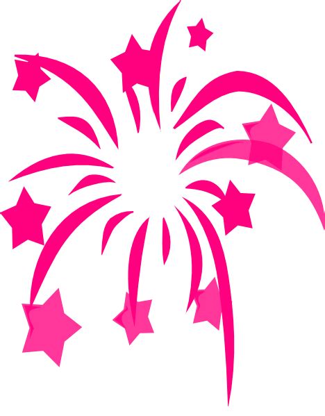 Pink Fireworks Clip Art at Clker.com - vector clip art online, royalty ...