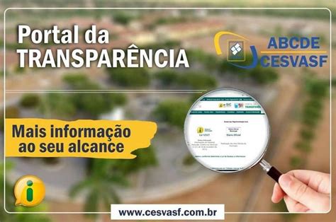 Portal da Transparência ABCDE CESVASF mais informações ao seu alcance