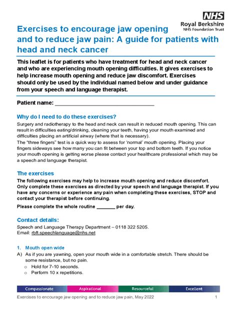 Fillable Online Jaw Exercise Therapy For The Treatment Of Trismus In