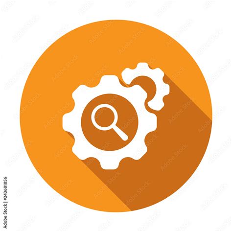 Settings Cogs Icon With Research Sign Settings Icon And Explore Find