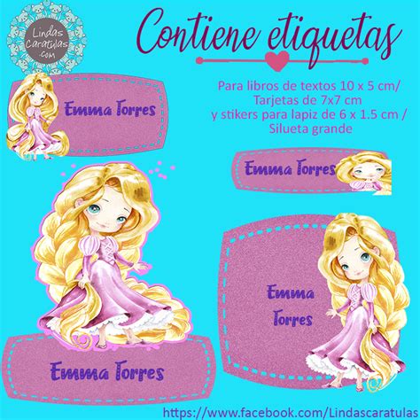 Imprimibles ETIQUETAS RAPUNZEL