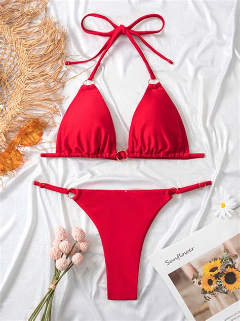 Bikini Maillot De Bain Pour Femme Bleu Royal Ouvert Paule T Plage Milanoo