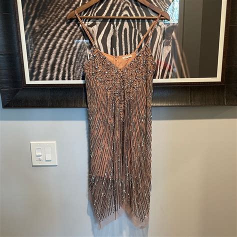 Tularosa Dresses Nwt Tularosa Naiya Embellished Sequin Beaded Mini Dress In Nude Poshmark