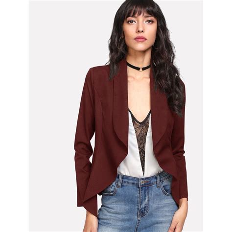 Shawl Collar Open Front Blazer Open Front Blazer Fashion Blazer