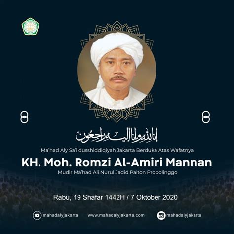 Mengenang Kh Abdul Jalal Dan Kh Moh Romzi Al Amiri Ma Had Aly Jakarta