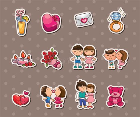 Valentines Stickers Stock Vector Illustration Of Graphic 7817200