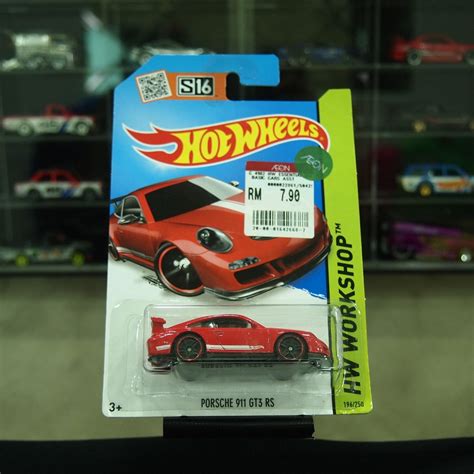 Hot Wheels Porsche 911 GT3 RS White Yellow Black Zamac 997 Shopee Malaysia