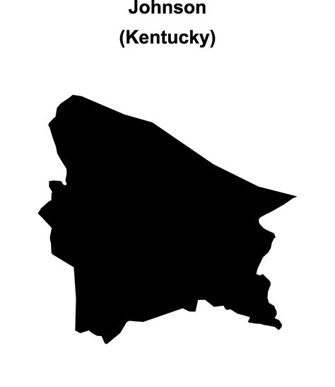 Johnson County, Kentucky blank outline map 46721207 Vector Art at Vecteezy