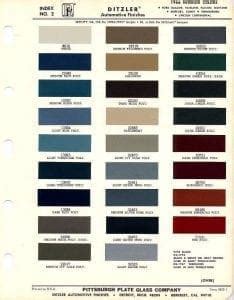 1966 Mustang Color Information