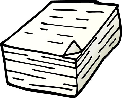 cartoon doodle pile  paper  vector art  vecteezy