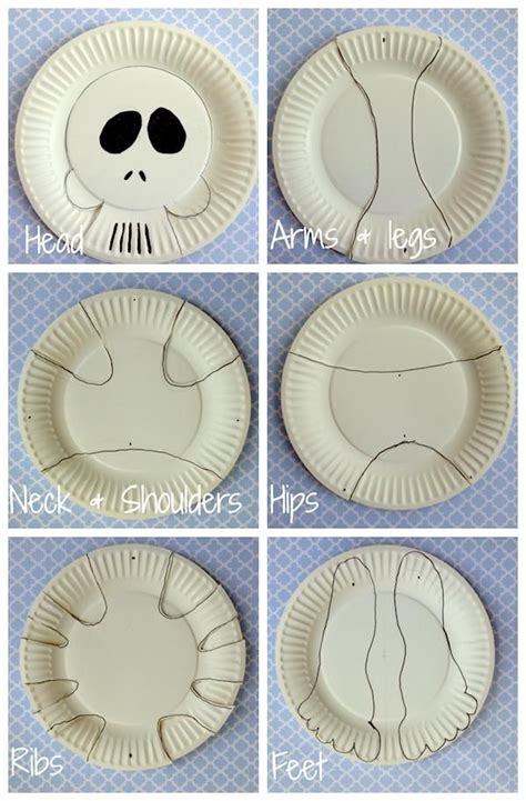 Paper Plate Skeleton Template - Printable Word Searches