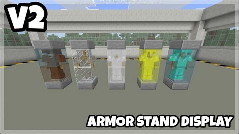 Mcpe Tutorials Armor Stand Display V Minecraft Pe Youtube