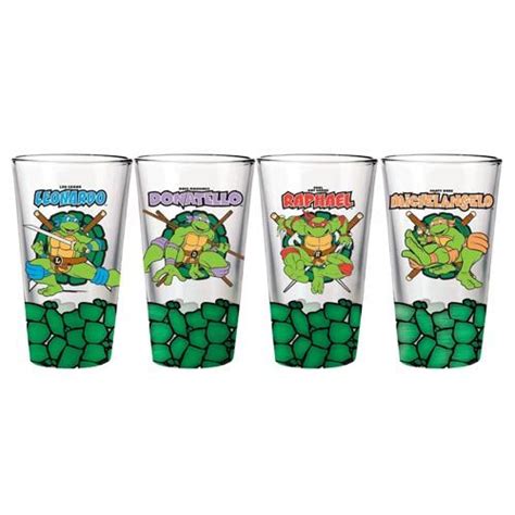 Teenage Mutant Ninja Turtles Team Pint Glass 4 Pack Ninja Turtles