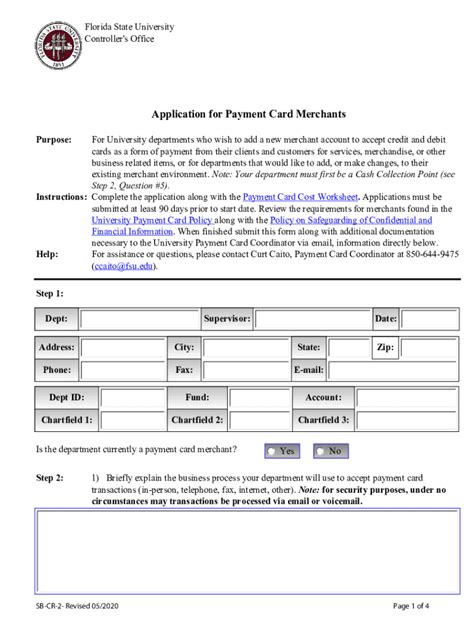 Fillable Online Controller Vpfa Fsu Op D G Payment Cards