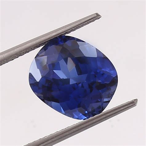 AAA Natural Flawless Ceylon Blue Sapphire Loose Cushion Gemstone Cut