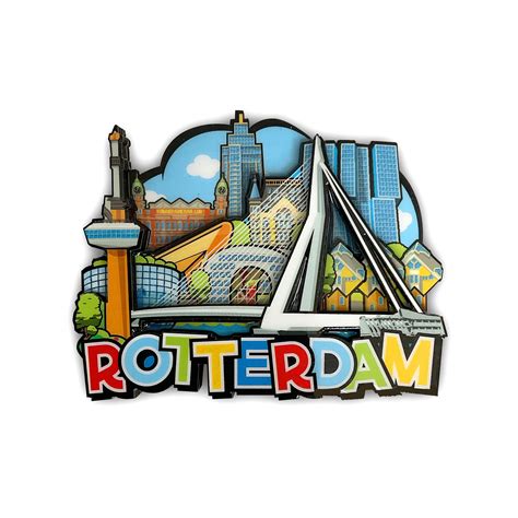 Gift Shop Holland Souvenirs Magnet Rotterdam Cube Houses Typical